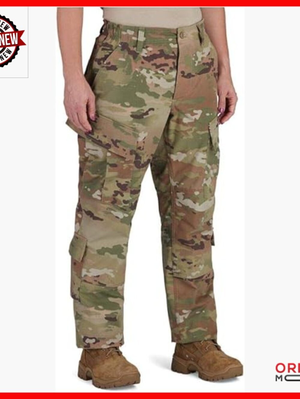 Women's Military ACU Pants 31L Nylon Cotton Ripstop Cargo Pockets